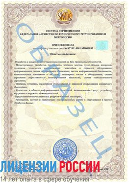 Образец сертификата соответствия (приложение) Пермь Сертификат ISO 27001